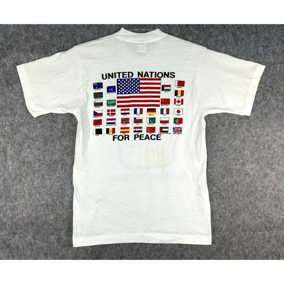 Vintage Operation Desert Storm Shield Shirt 1991 Double Sided Made In USA Size M - Picture 6 of 12